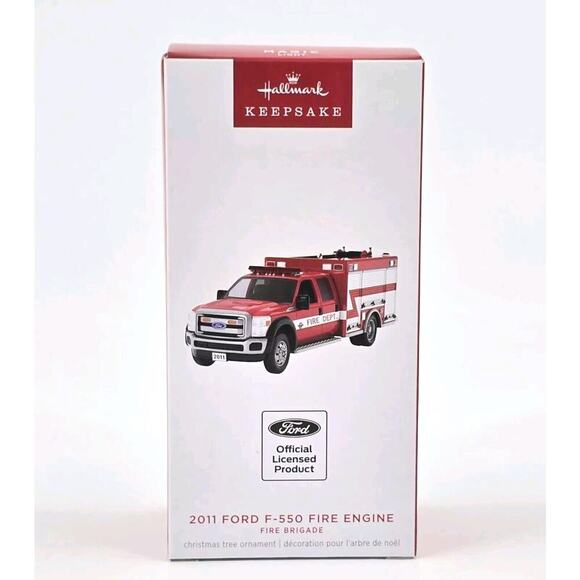 Hallmark Keepsake Ornament 2024 Magic Fire Brigade 2011 Ford F-550 Fire Engine - Picture 1 of 7